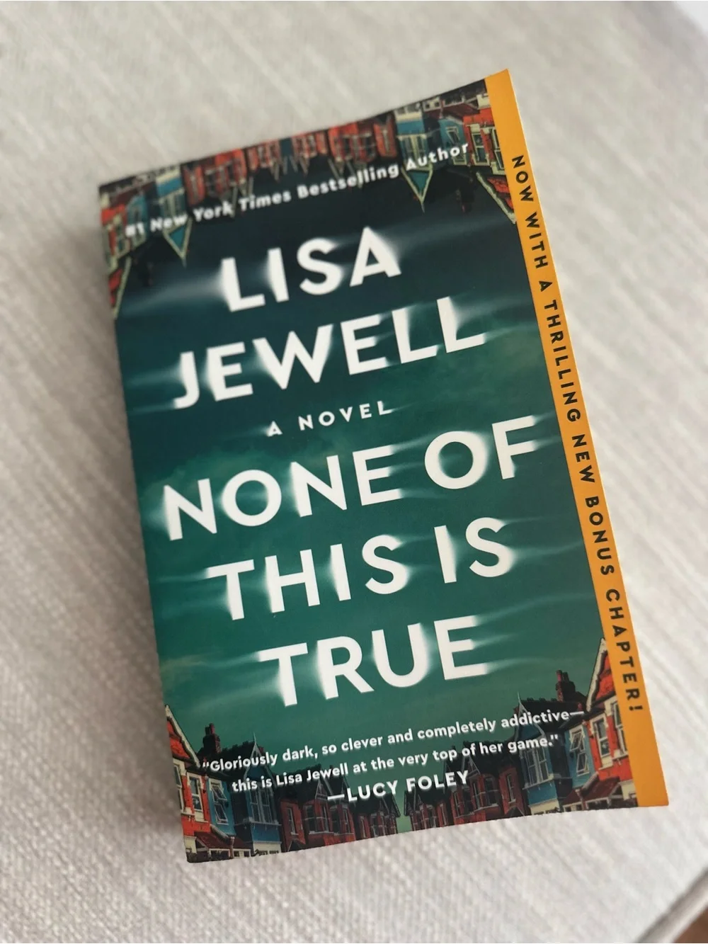 None of This Is True Book Cover Charm Necklace - Green